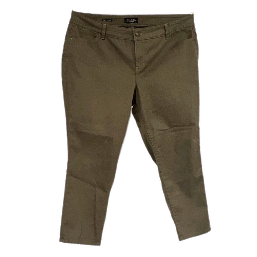 Talbots 20WP Olive Boyfriend Pants Flawless Five-Pocket